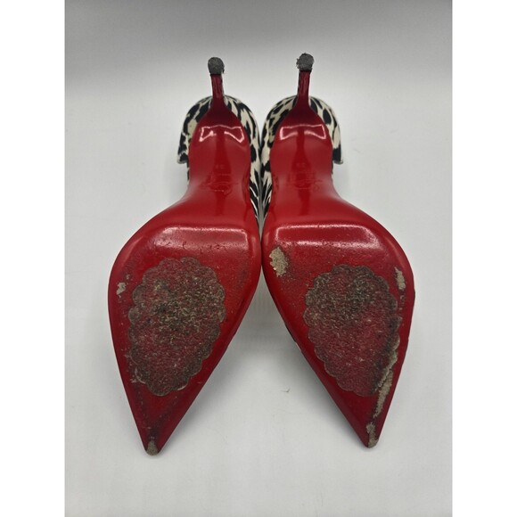 Christian Louboutin Iriza Animal Print Heels Size 8.5 - Picture 10 of 13